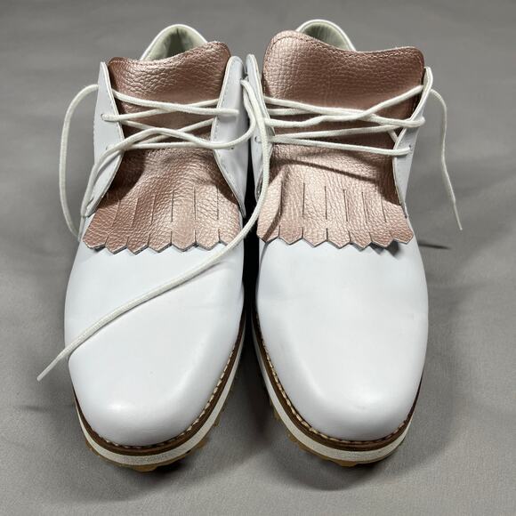 FootJoy Women's Size 10M Sport Retro Golf Shoes Spikeless White Rose Gold EUC - Picture 11 of 16